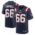 New England Patriots Will Campbell Nike Navy Game Jersey