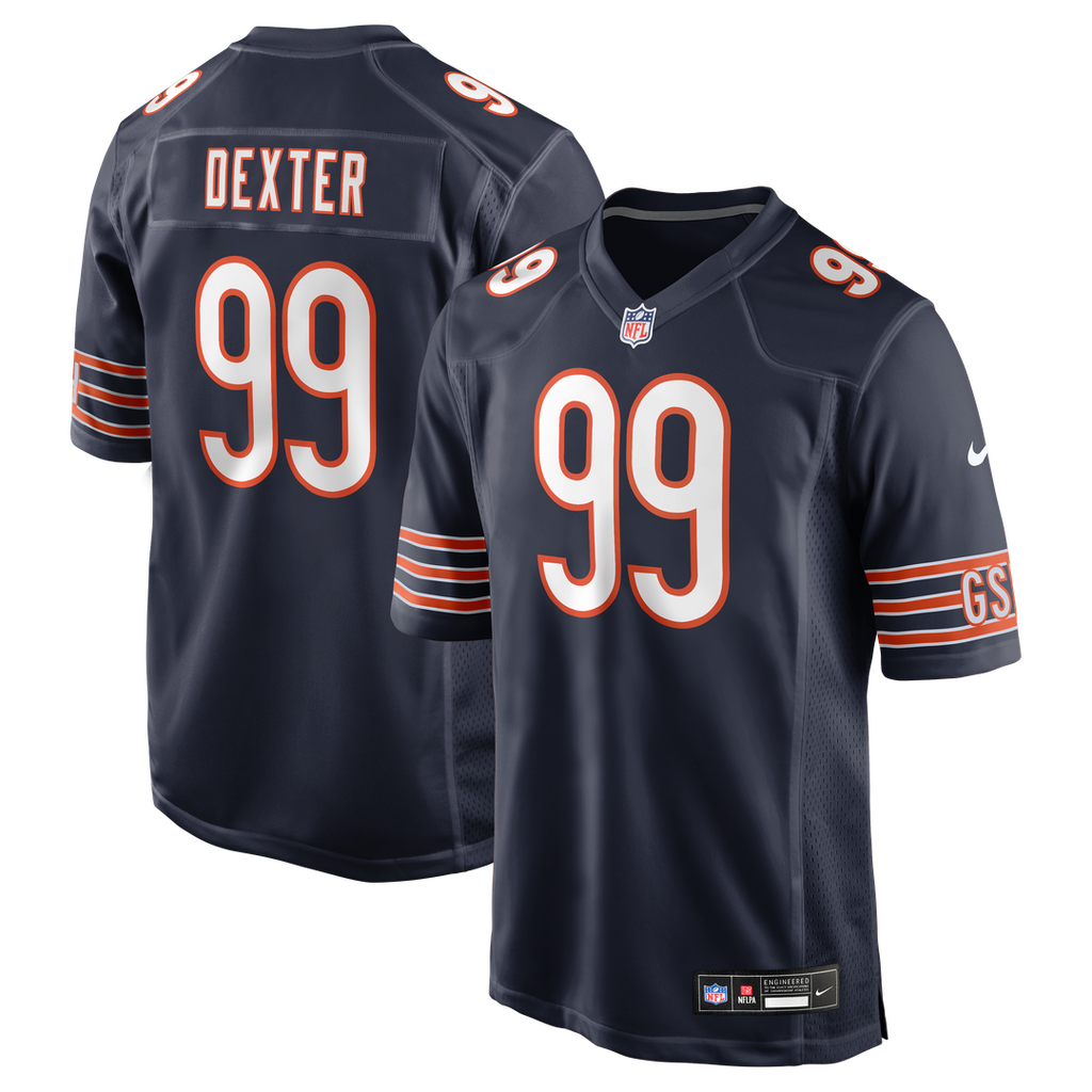 Chicago Bears Gervon Dexter Sr Nike Navy Game Jersey