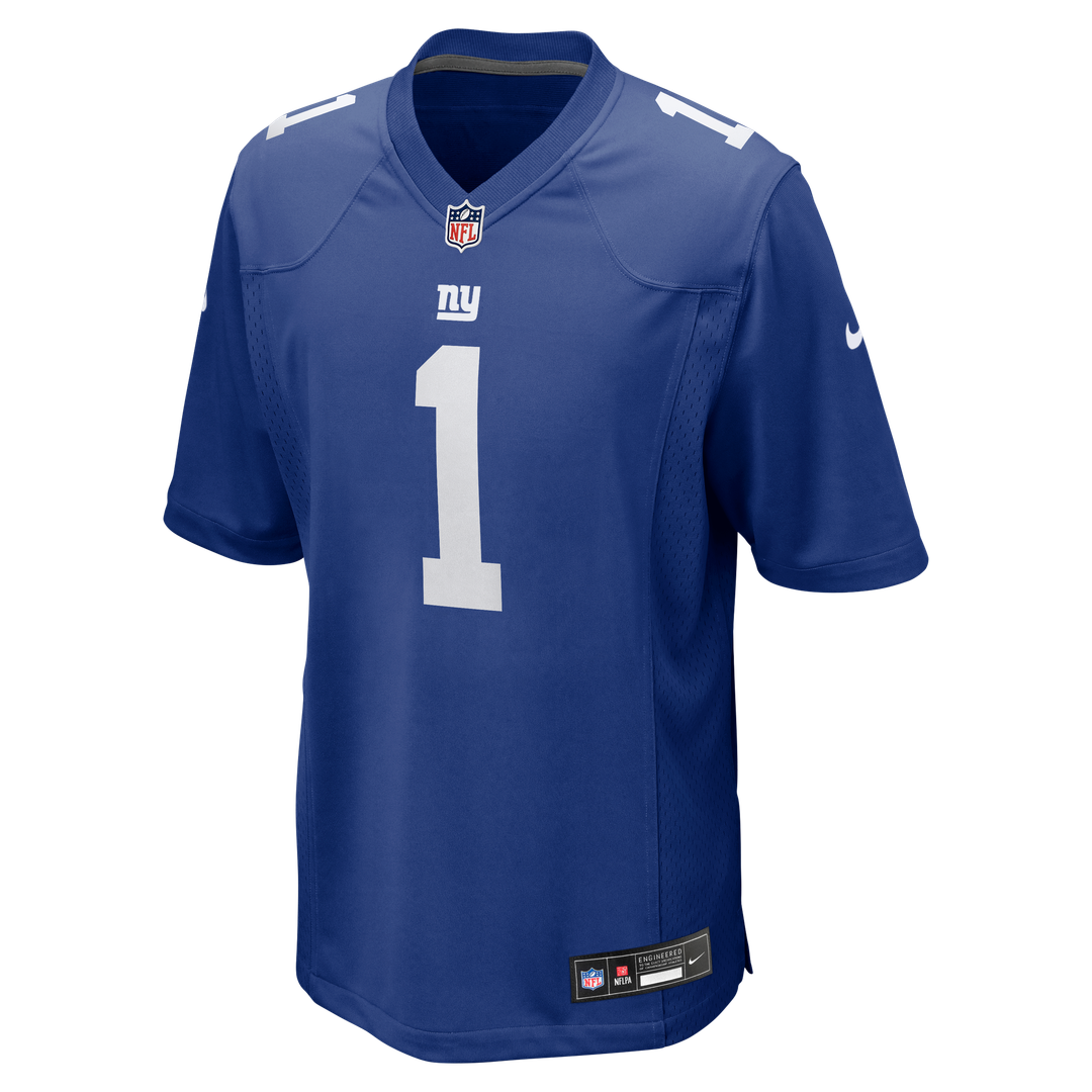 New York Giants Malik Nabers Nike Royal Game Jersey