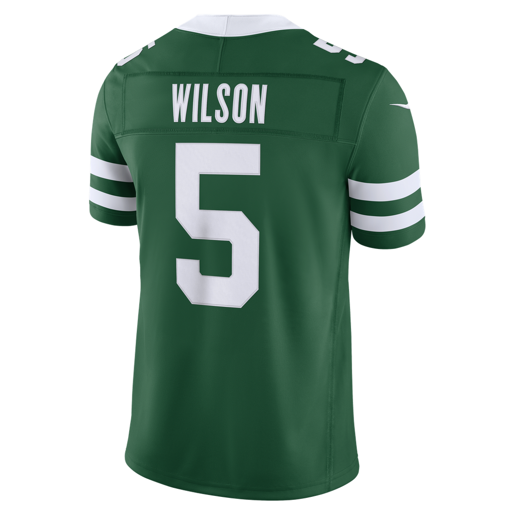 New York Jets Garrett Wilson Nike Legacy Green Team Vapor FUSE Stitched Limited Jersey