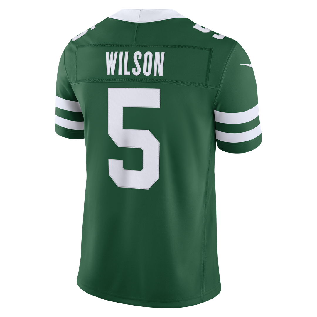 New York Jets Garrett Wilson Nike Legacy Green Team Vapor FUSE Stitched Limited Jersey