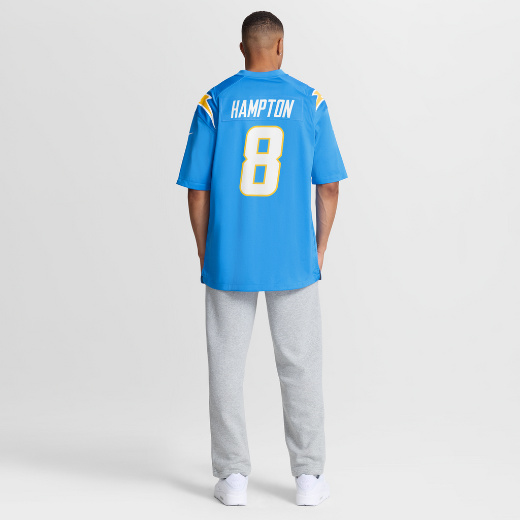 Los Angeles Chargers Omarion Hampton Nike Navy Alternate Super Chargers Game Jersey