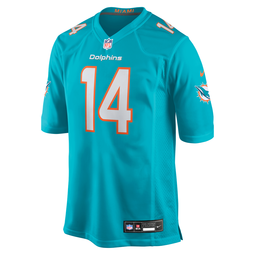 Miami Dolphins Quinn Ewers Nike Aqua Game Jersey