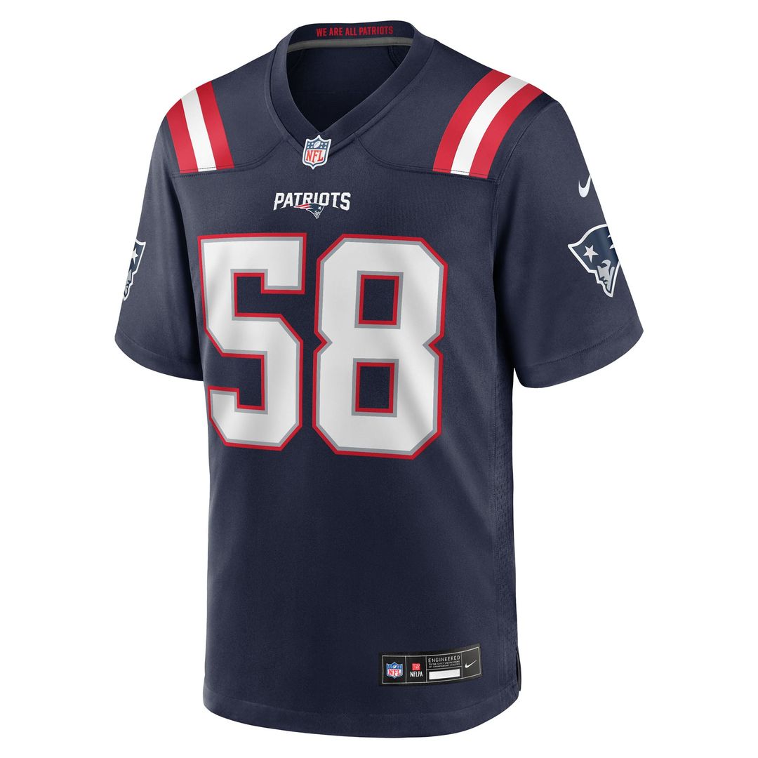 New England Patriots Jared Wilson Nike Navy Game Jersey