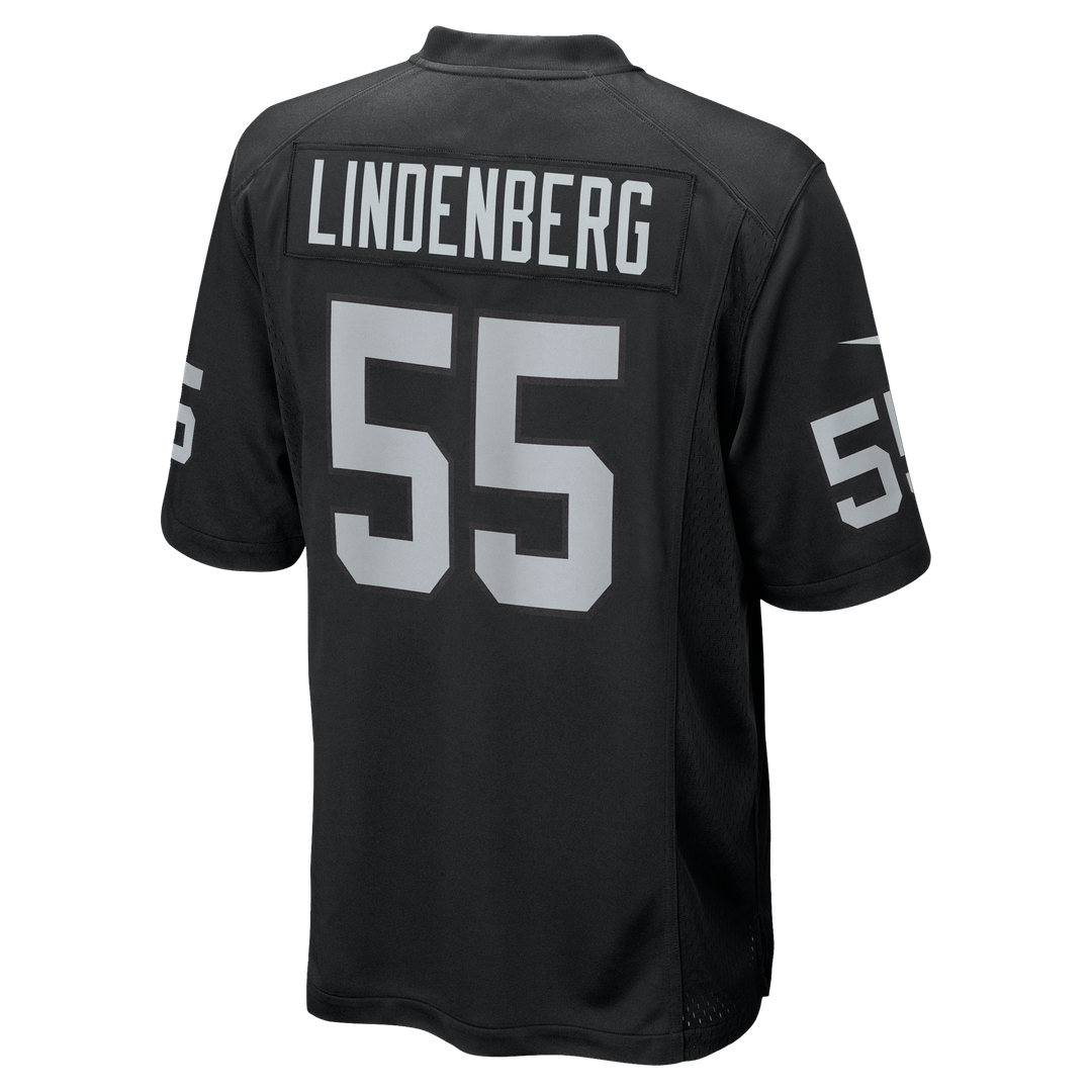 Las Vegas Raiders Cody Lindenberg Nike Black Game Jersey
