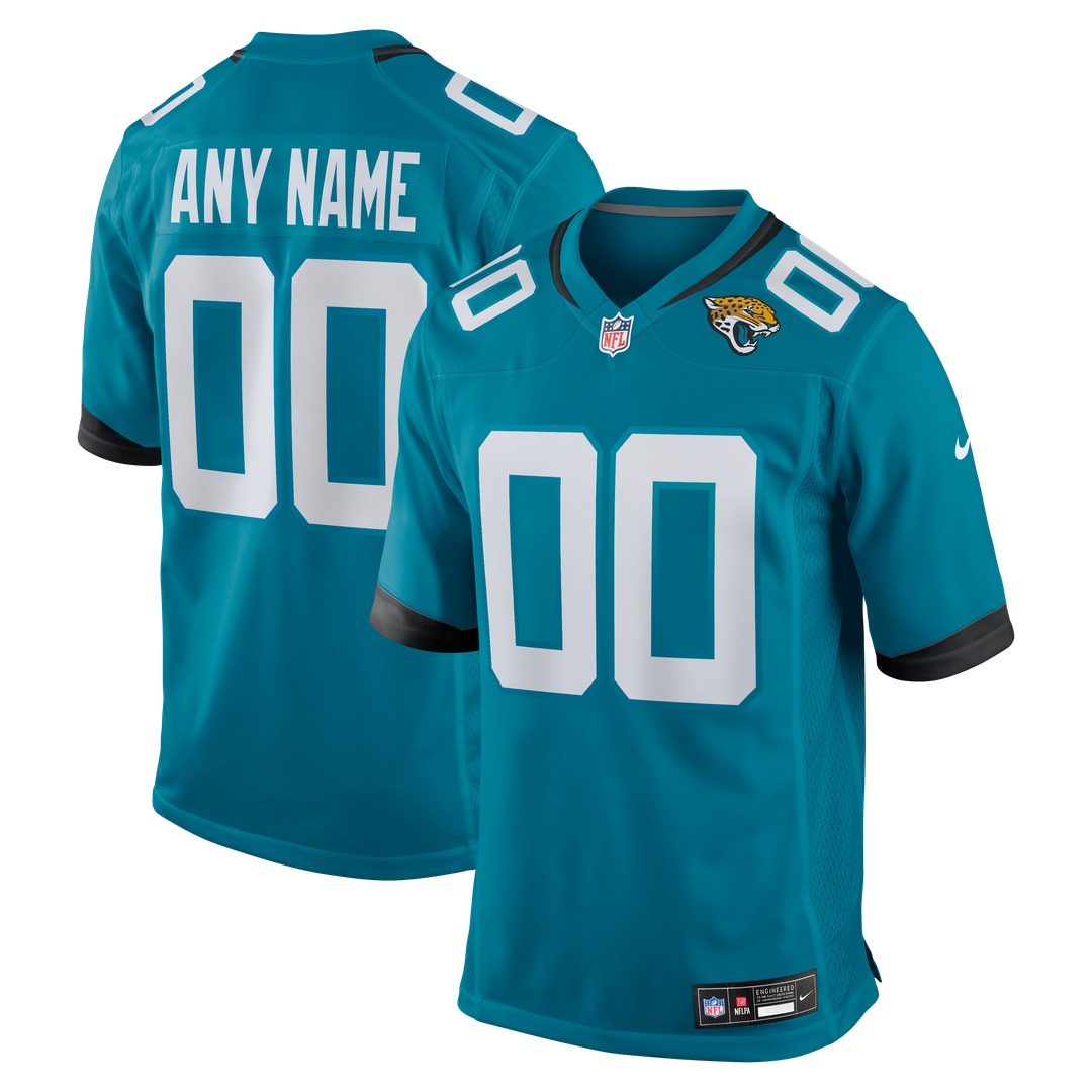 Jacksonville Jaguars Nike Teal Custom Jersey