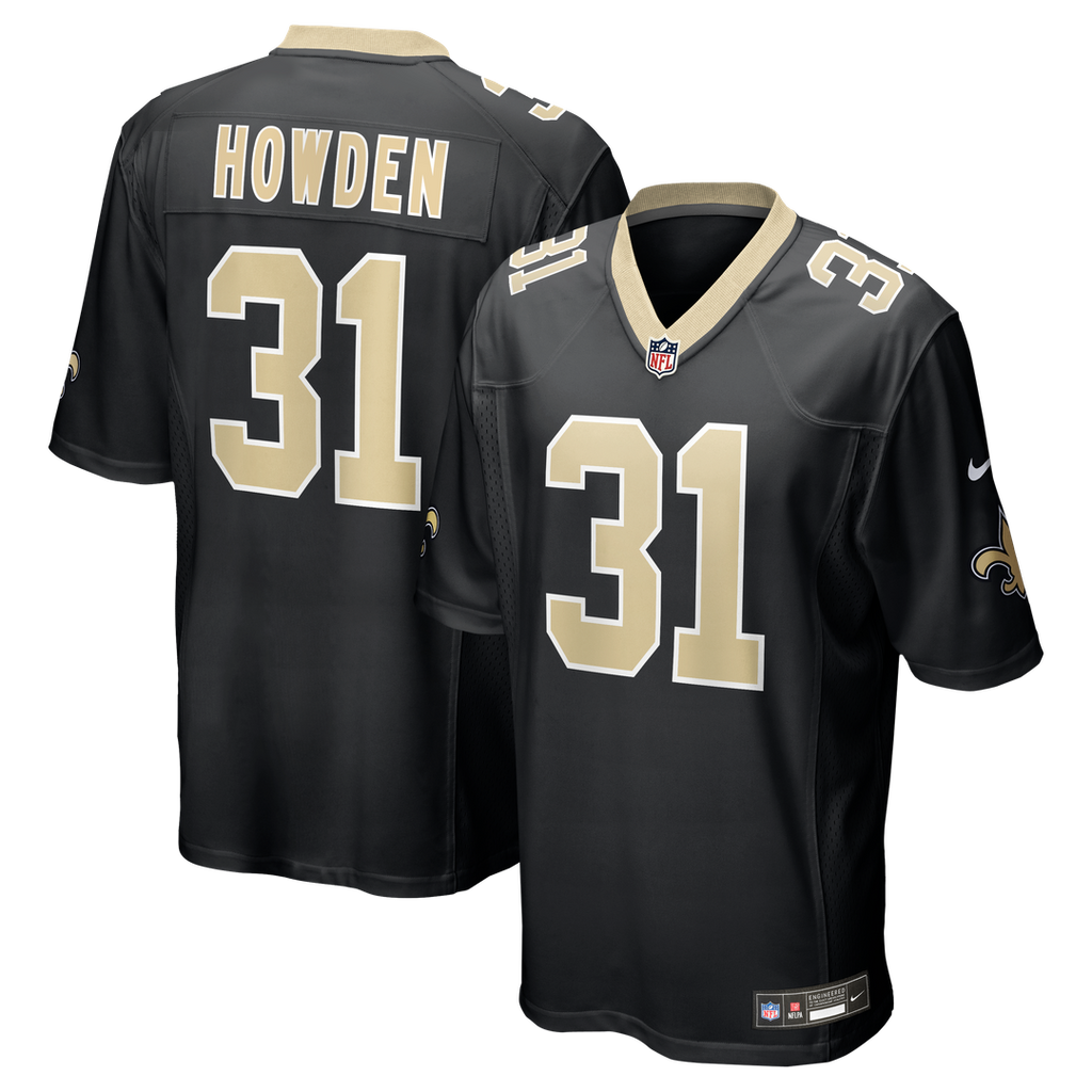 New Orleans Saints Jordan Howden Nike Black Game Jersey
