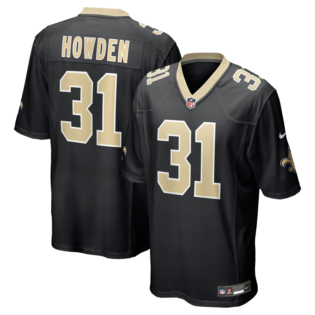 New Orleans Saints Jordan Howden Nike Black Game Jersey