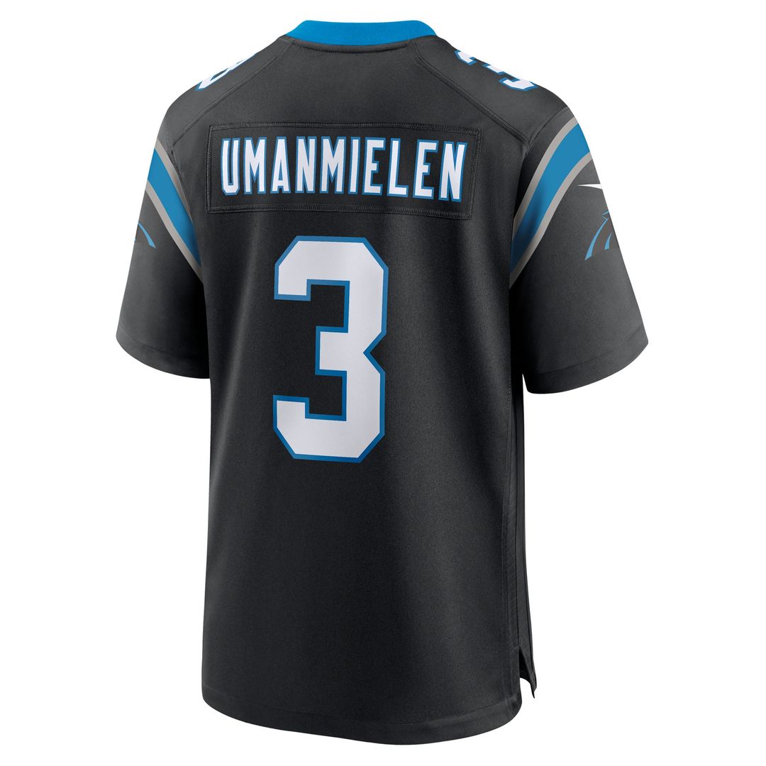 Carolina Panthers Princely Umanmielen Nike Black Game Jersey