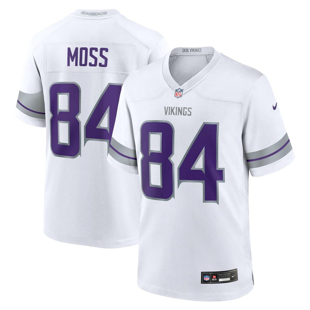 Minnesota Vikings Randy Moss Nike White Alternate Retired Game Jersey