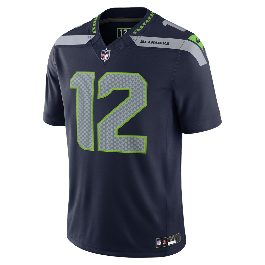 Seattle Seahawks 12s Nike Royal Alternate Vapor FUSE Stitched Limited Jersey