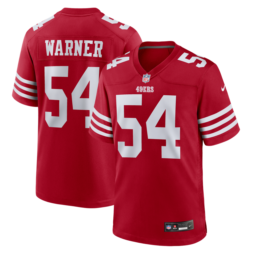 San Francisco 49ers Fred Warner Nike Scarlet Game Jersey
