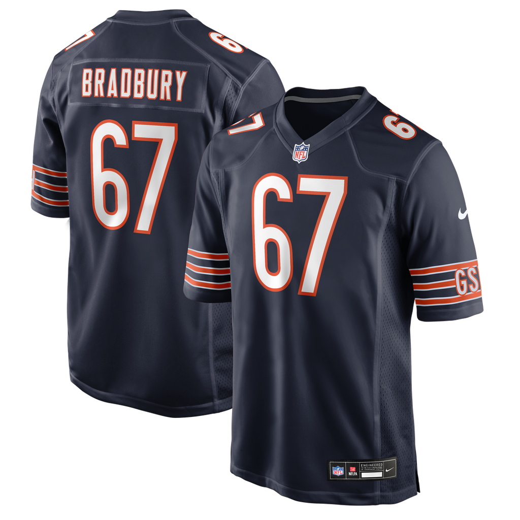 Chicago Bears Garrett Bradbury Nike Navy Game Jersey