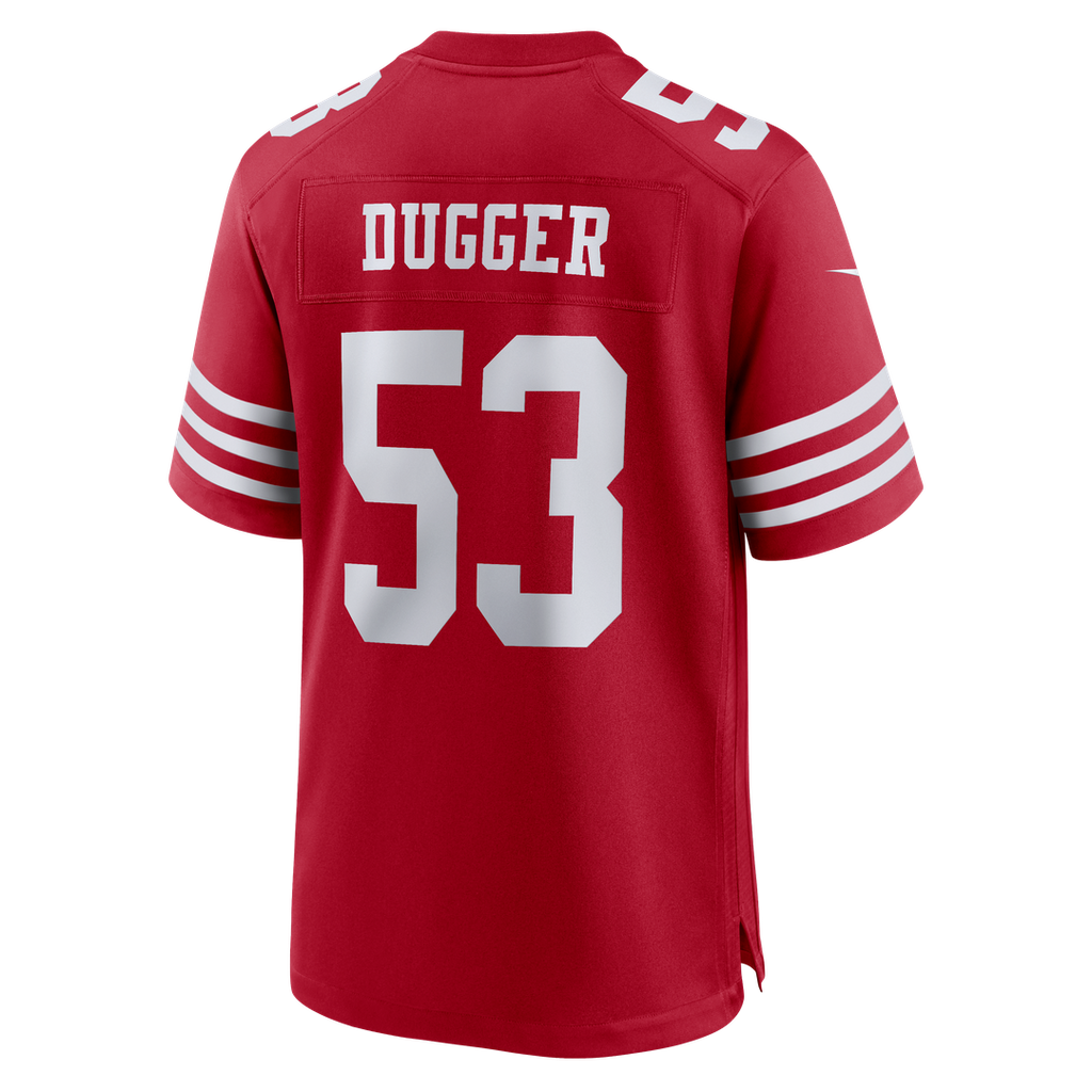 San Francisco 49ers Jaden Dugger III Nike Scarlet Game Jersey
