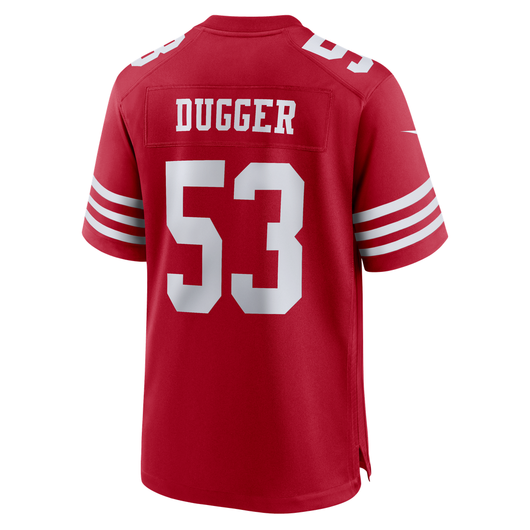 San Francisco 49ers Jaden Dugger III Nike Scarlet Game Jersey