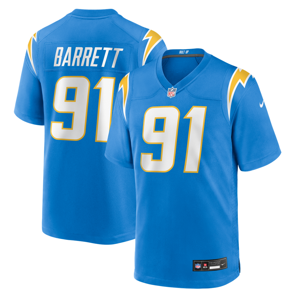 Los Angeles Chargers Nick Barrett Nike Powder Blue Game Jersey