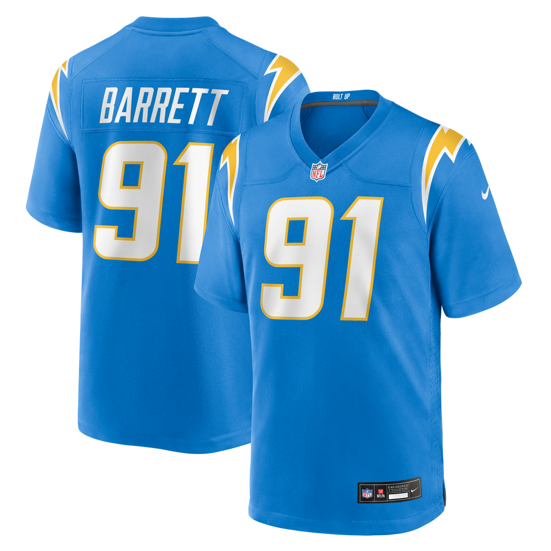 Los Angeles Chargers Nick Barrett Nike Powder Blue Game Jersey