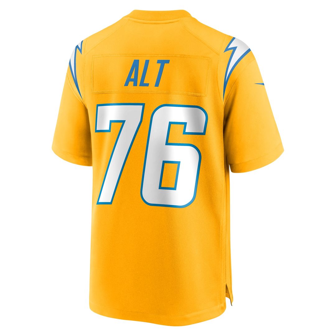 Los Angeles Chargers Joe Alt Nike Gold Alternate Charger Power Game Jersey