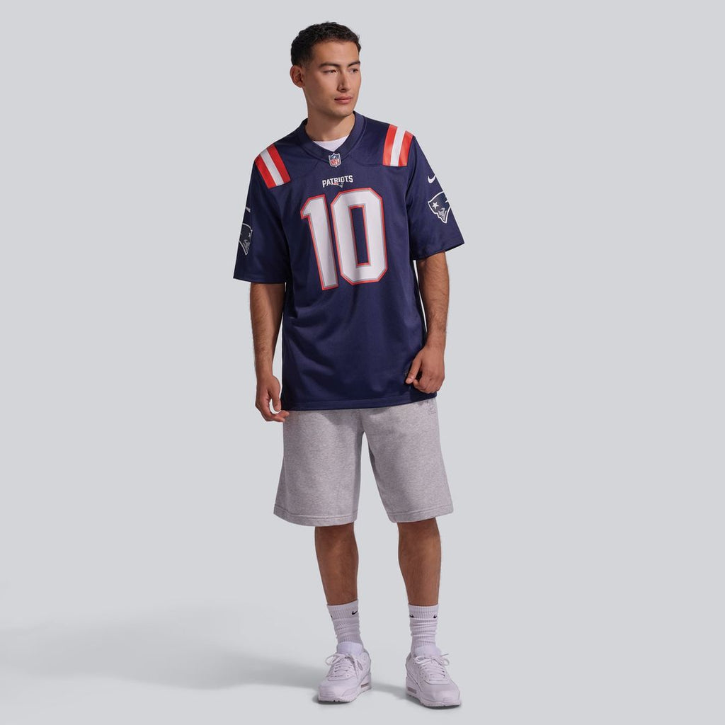 New England Patriots Drake Maye Nike Navy Game Jersey