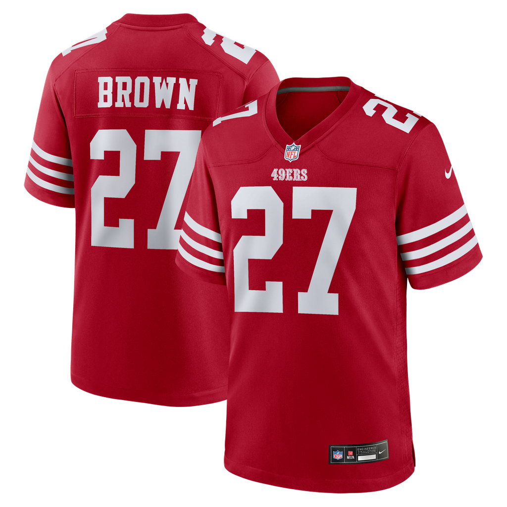 San Francisco 49ers Ji'Ayir Brown Nike Scarlet Game Jersey