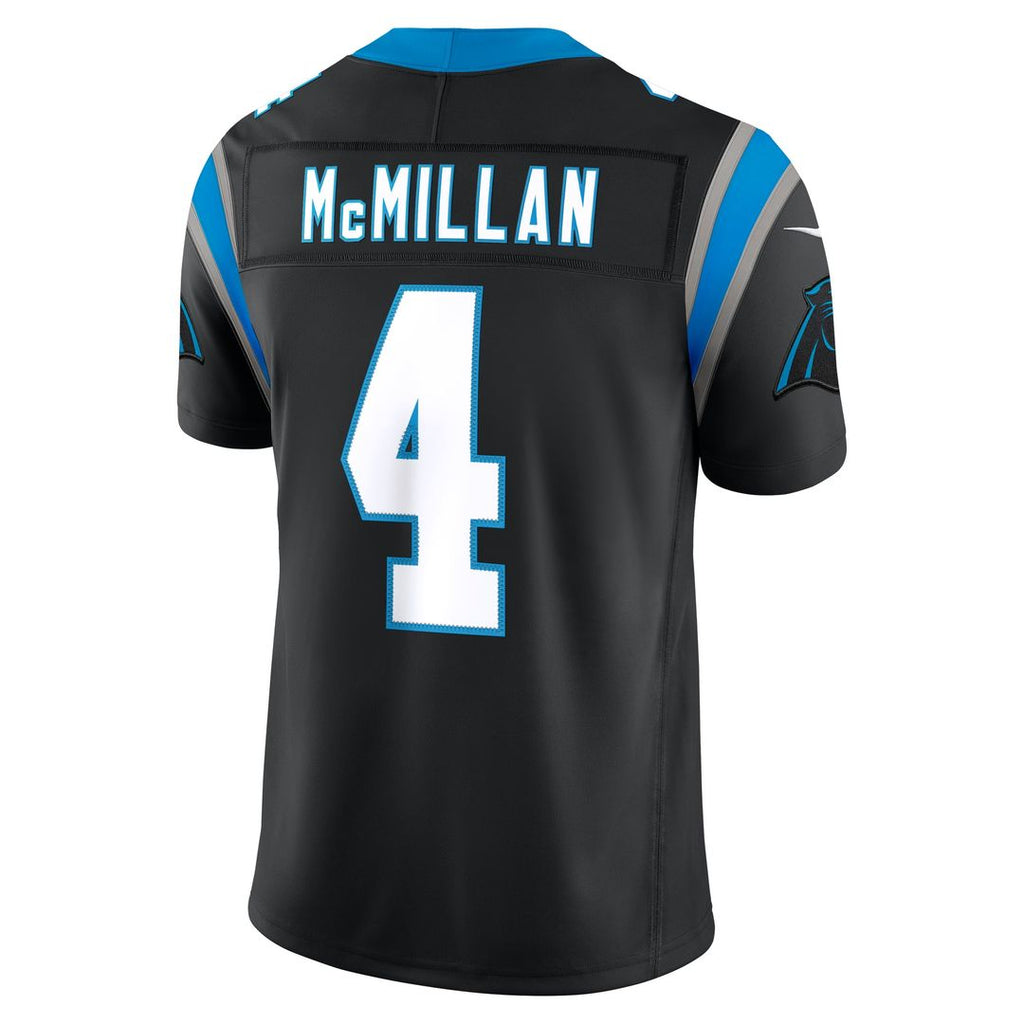Carolina Panthers Tetairoa McMillan Nike Black Team Vapor FUSE Stitched Limited Jersey