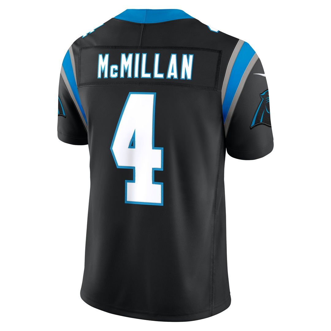 Carolina Panthers Tetairoa McMillan Nike Black Team Vapor FUSE Stitched Limited Jersey