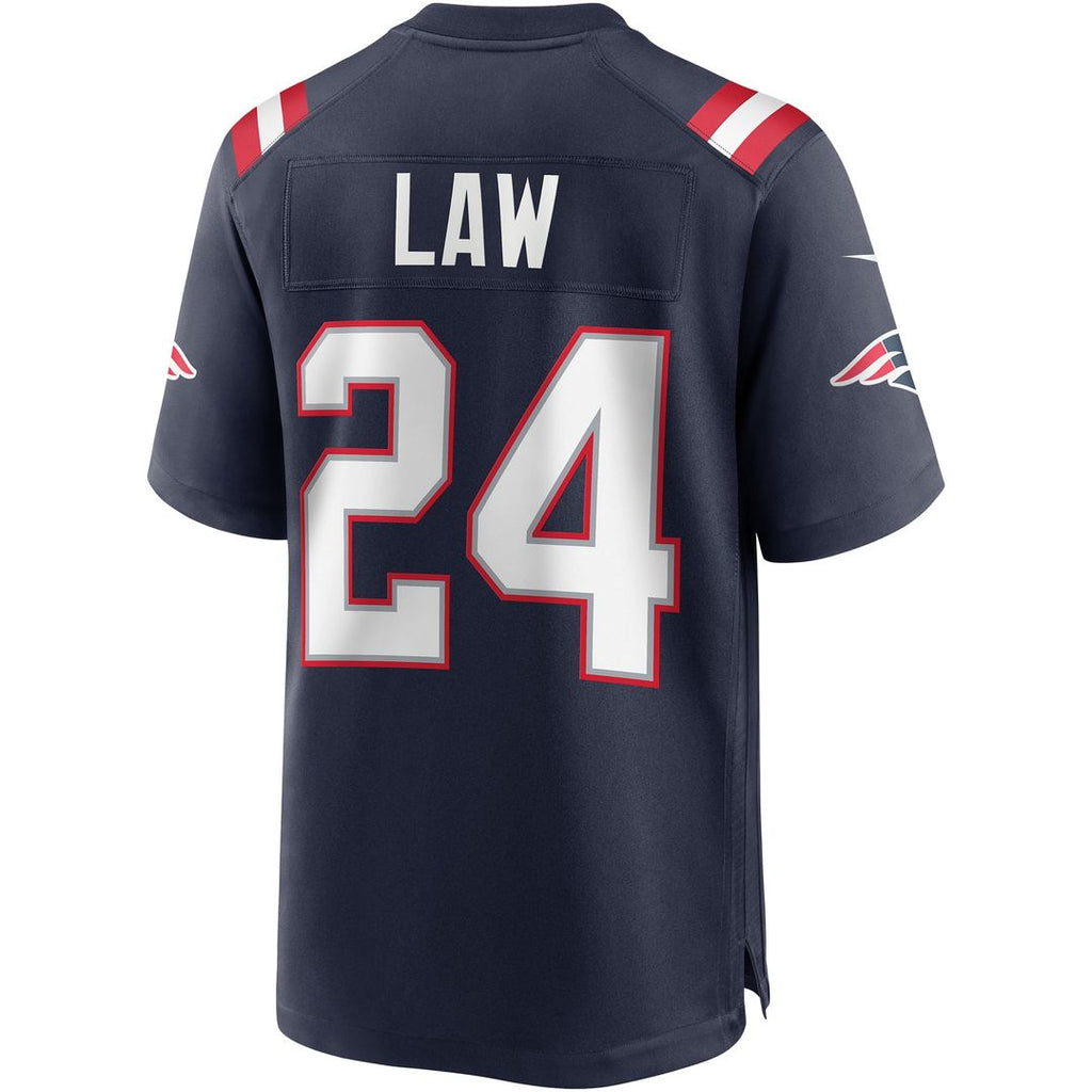 New England Patriots Ty Law Nike Navy Retired Player Game Jersey