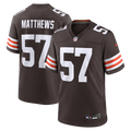 Cleveland Browns Clay Matthews Nike Brown Retired Player Game Jersey