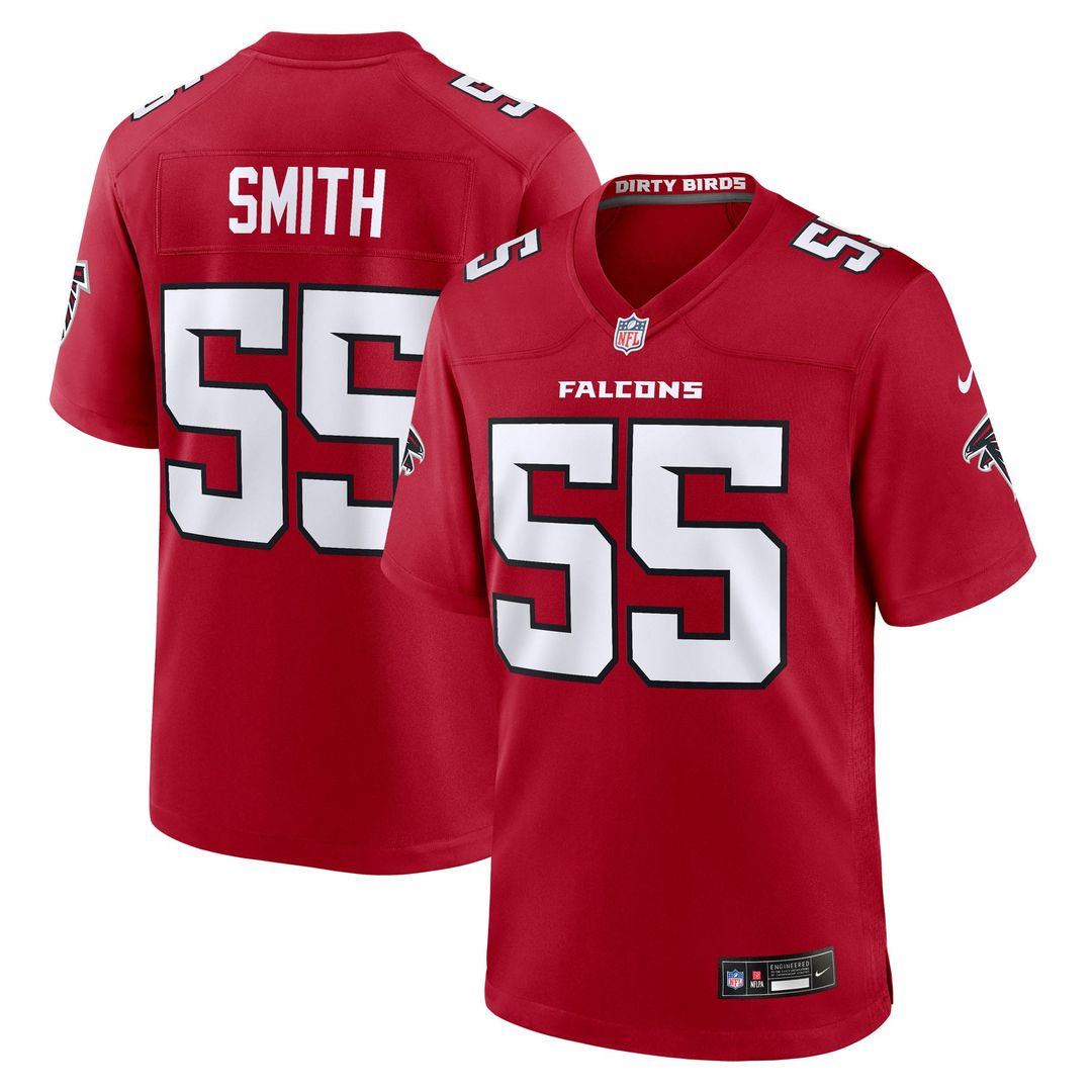 Atlanta Falcons Za'Darius Smith Nike Red Game Jersey