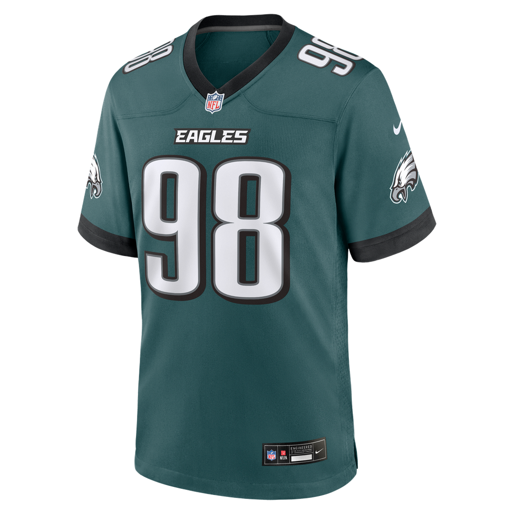 Philadelphia Eagles Jalen Carter Nike White Game Jersey