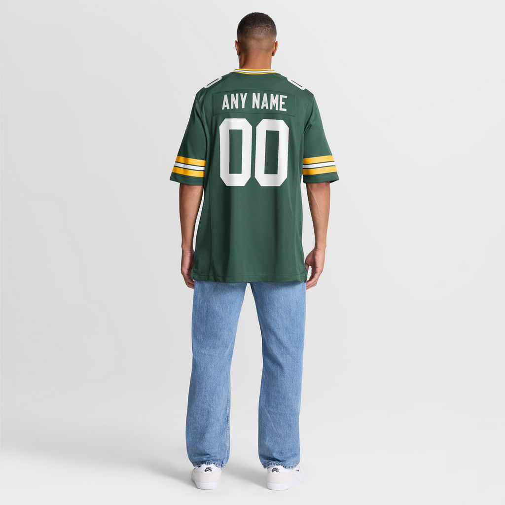 Green Bay Packers Nike Green Custom Jersey