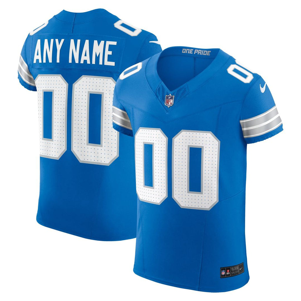 Detroit Lions Nike Blue Team Vapor FUSE Elite Custom Jersey