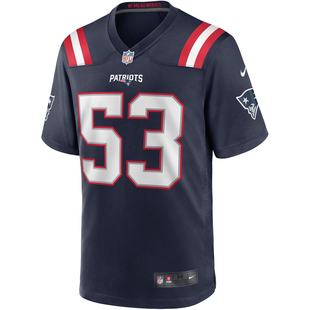 New England Patriots Chris Slade Nike Navy Retired Player Game Jersey