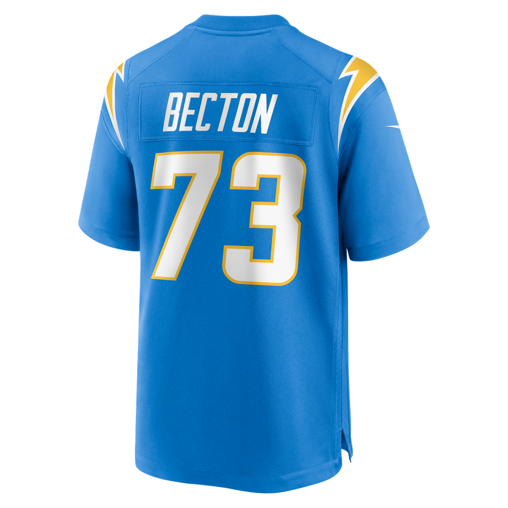Los Angeles Chargers Mekhi Becton Nike Powder Blue Game Jersey