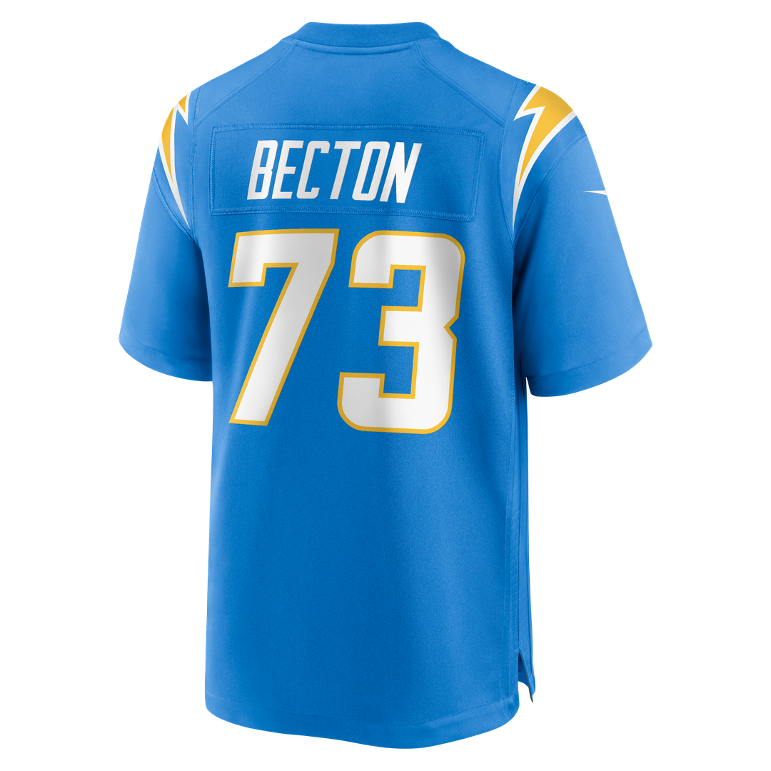 Los Angeles Chargers Mekhi Becton Nike Powder Blue Game Jersey