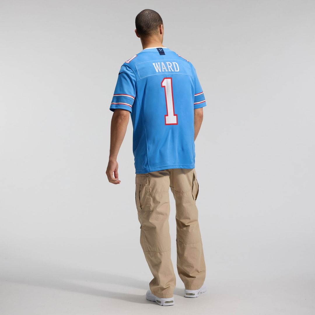 Tennessee Titans Cameron Ward Nike Light Blue Team Vapor FUSE Stitched Limited Jersey