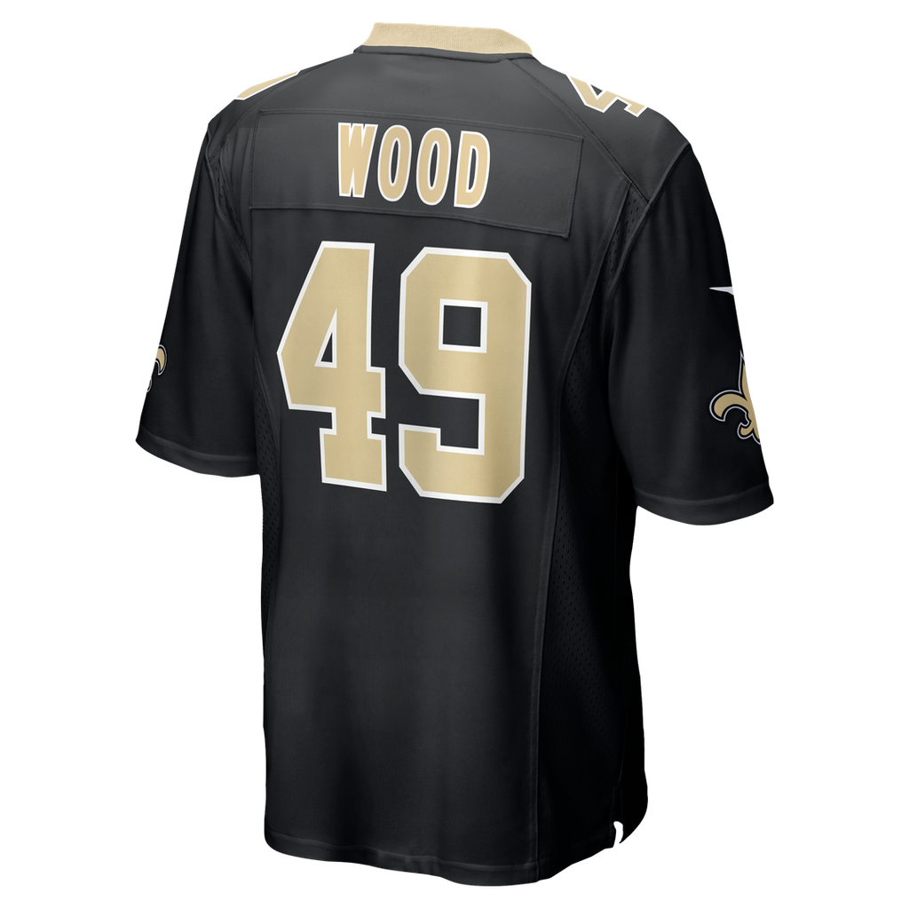 New Orleans Saints Zach Wood Nike Black Game Jersey