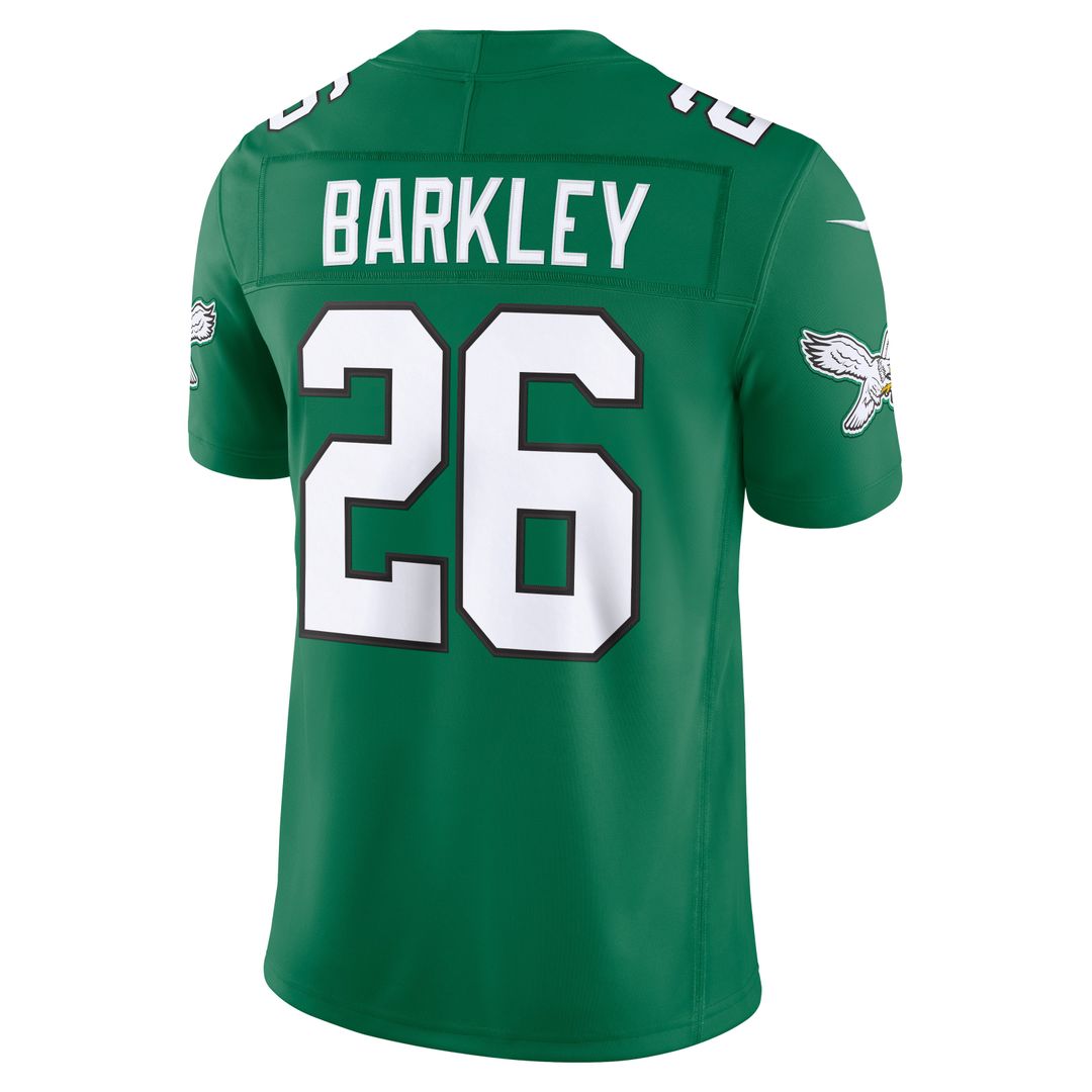 Philadelphia Eagles Saquon Barkley Nike White Vapor FUSE Stitched Limited Jersey