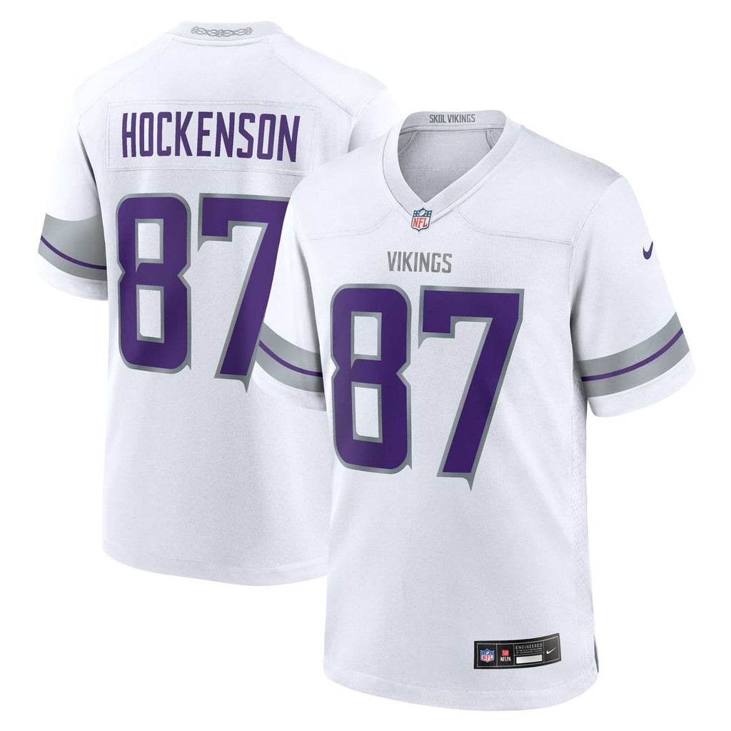 Minnesota Vikings T.J. Hockenson Nike White Alternate Game Jersey