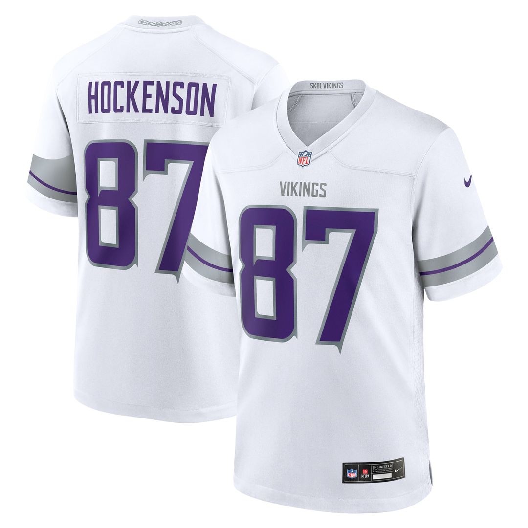 Minnesota Vikings T.J. Hockenson Nike White Alternate Game Jersey