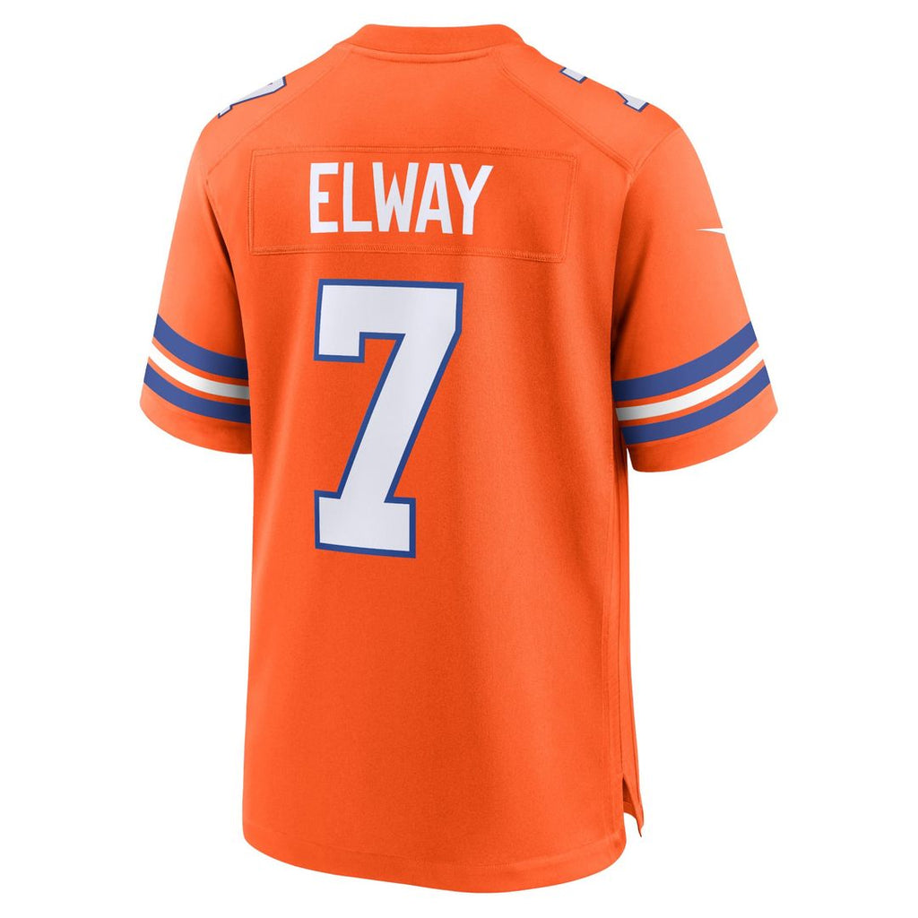 Denver Broncos John Elway Nike Orange Mile High Collection 1977 Throwback Retired Game Jersey