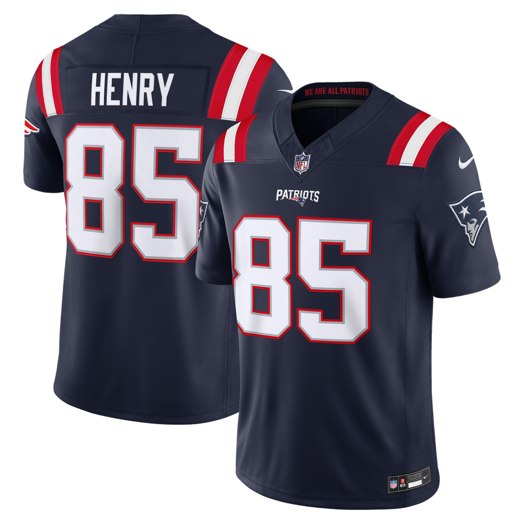 New England Patriots Hunter Henry Nike Navy Team Vapor FUSE Stitched Limited Jersey