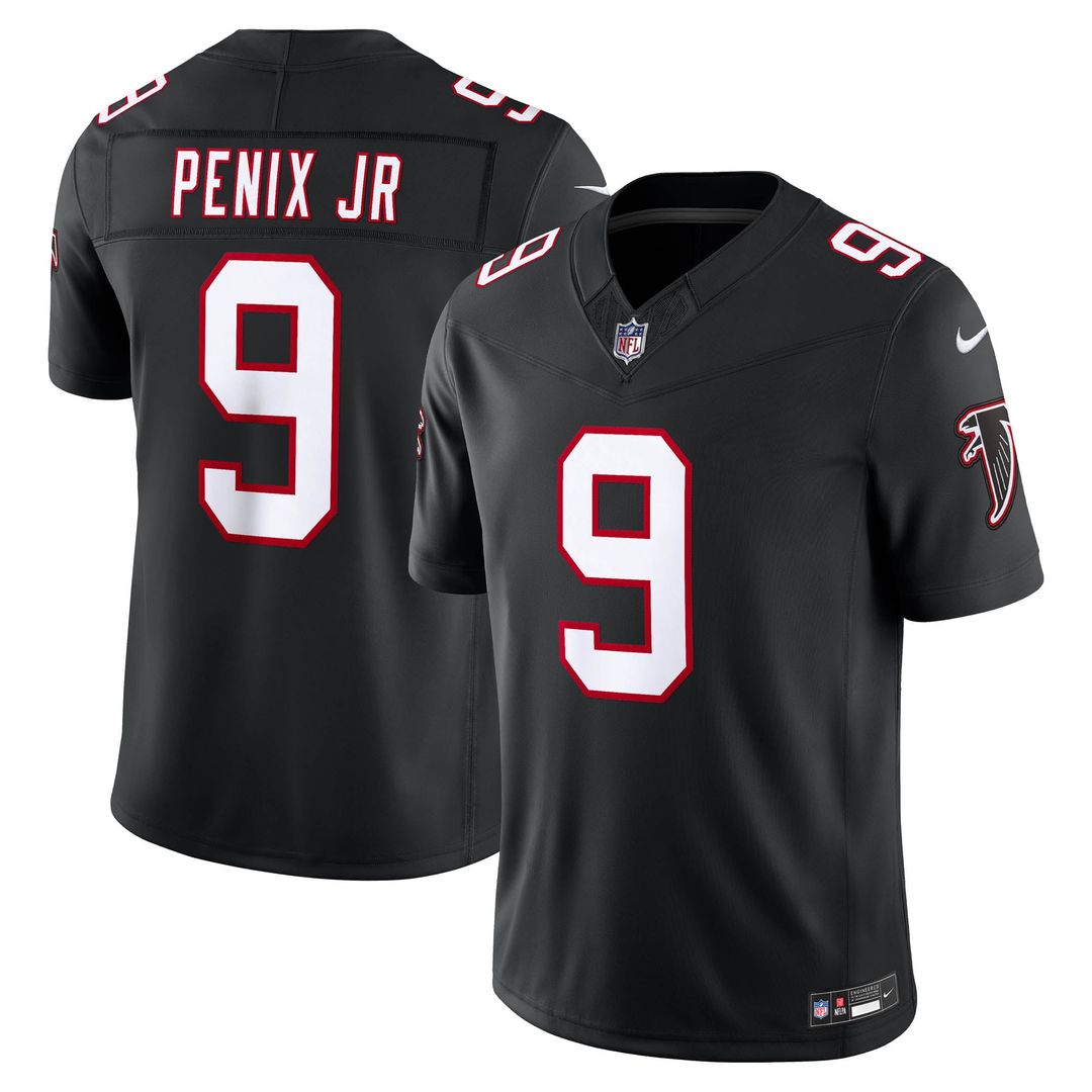 Atlanta Falcons Michael Penix Jr. Nike Black Alternate Throwback Vapor FUSE Stitched Limited Jersey