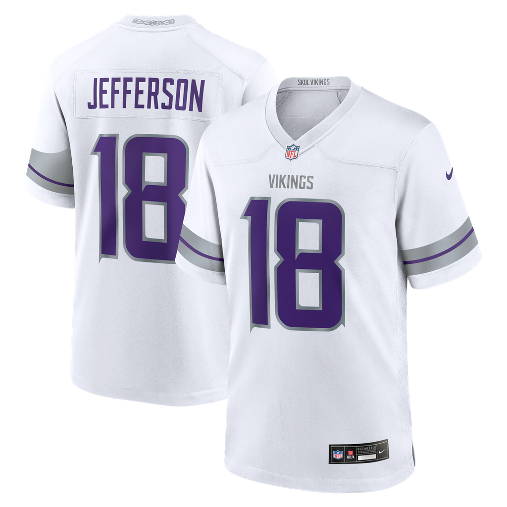 Minnesota Vikings Justin Jefferson Nike White Alternate Game Jersey