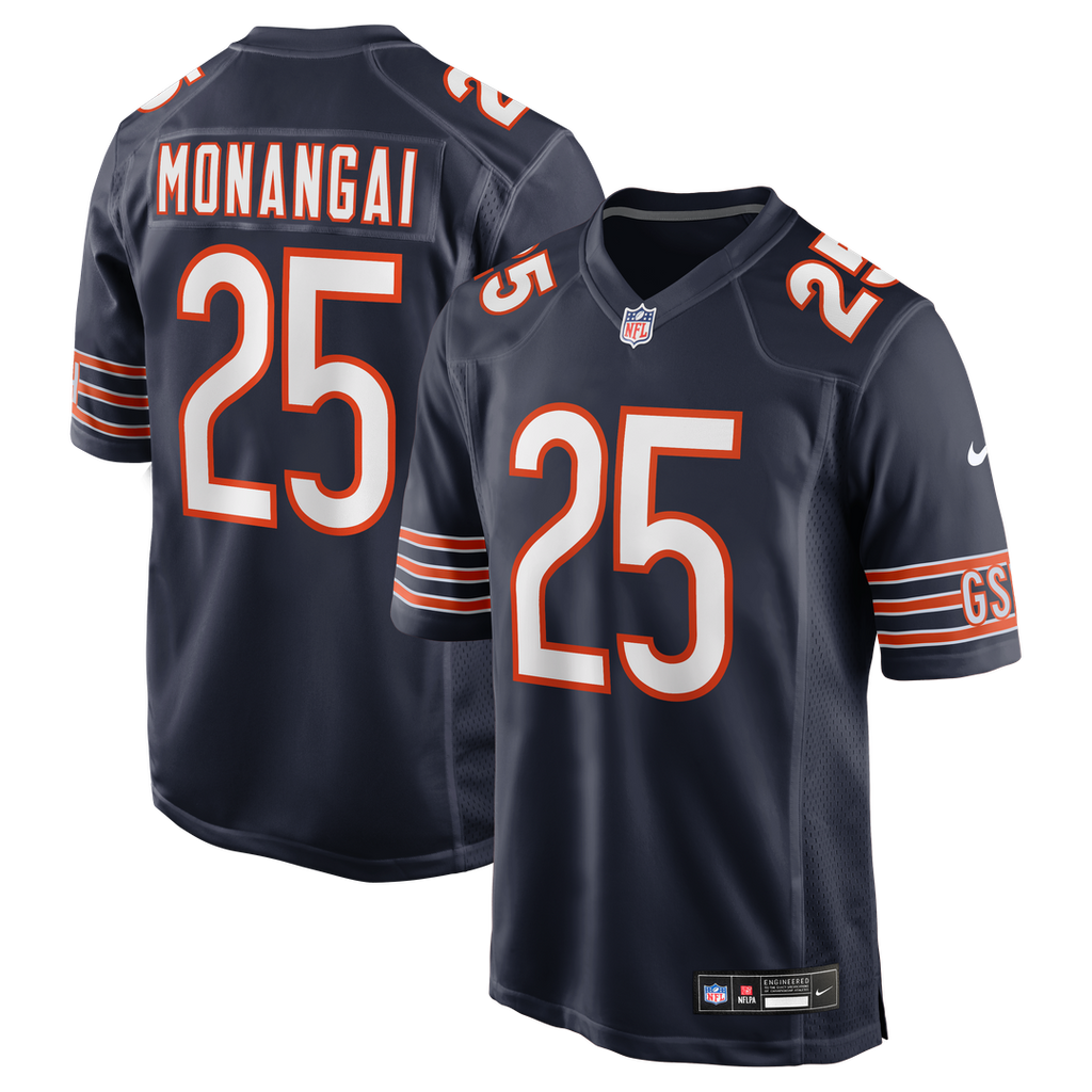 Chicago Bears Kyle Monangai Nike Navy Game Jersey