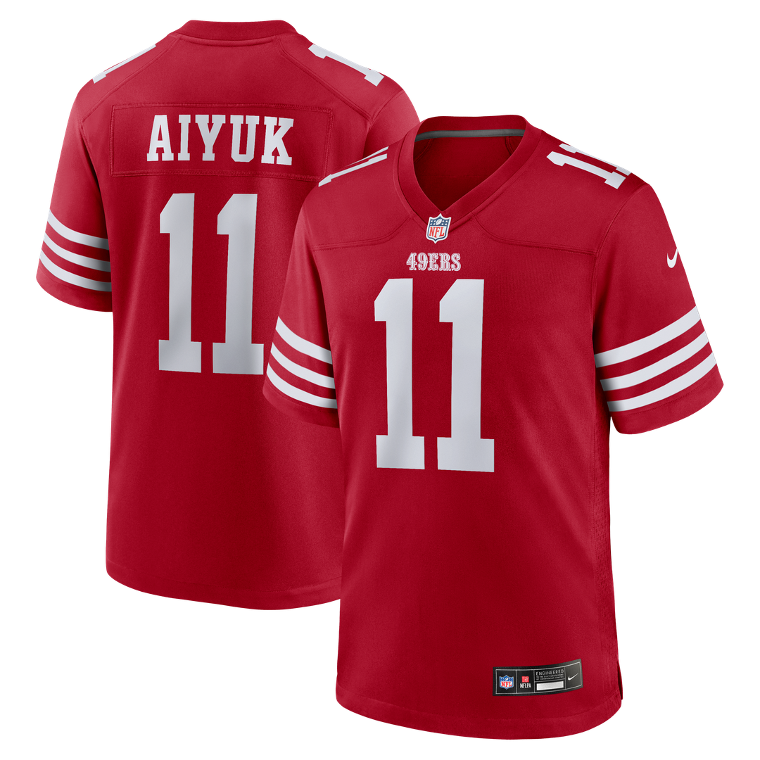 San Francisco 49ers Brandon Aiyuk Nike Scarlet Team Game Jersey
