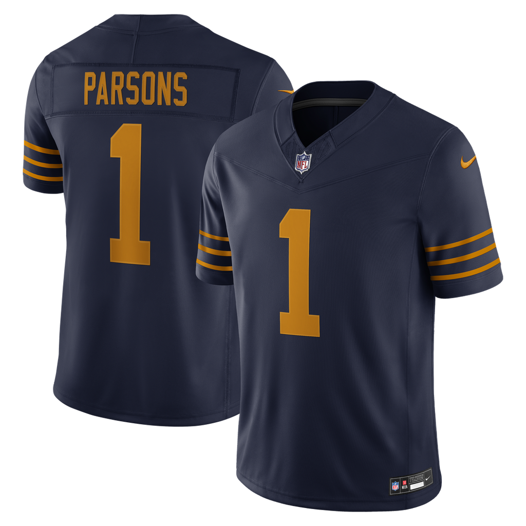 Green Bay Packers Micah Parsons Nike Navy Alternate Vapor FUSE Stitched Limited Jersey