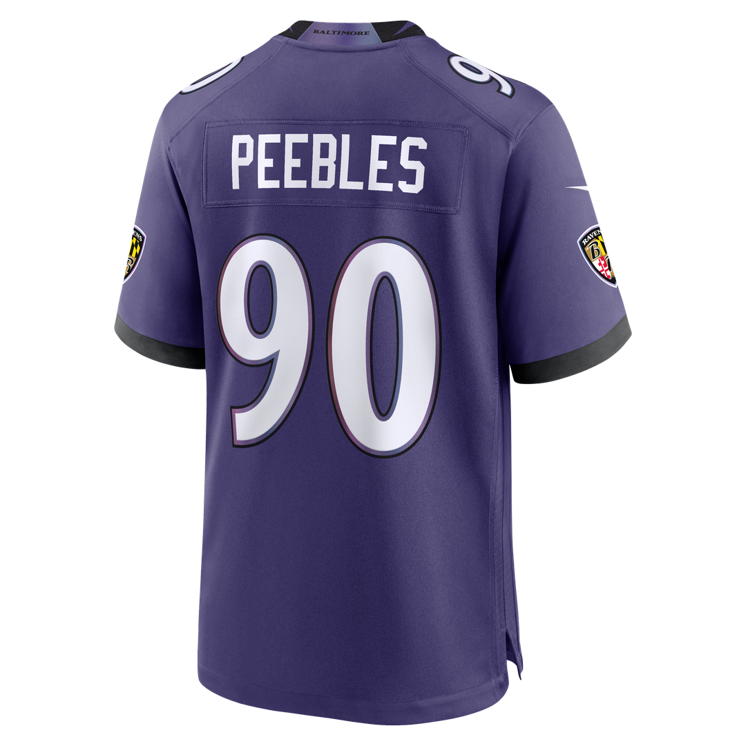 Baltimore Ravens Aeneas Peebles Nike Purple Game Jersey