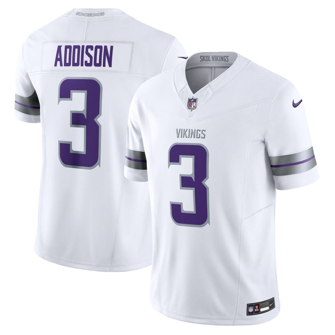 Minnesota Vikings Jordan Addison Nike White Alternate Vapor FUSE Limited Jersey