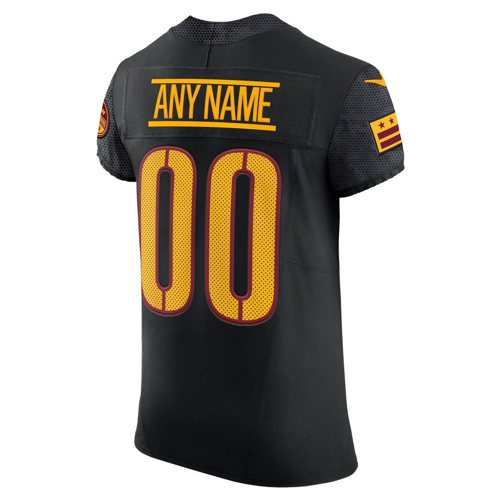Washington Commanders Nike Black Alternate Vapor FUSE Elite Custom Jersey